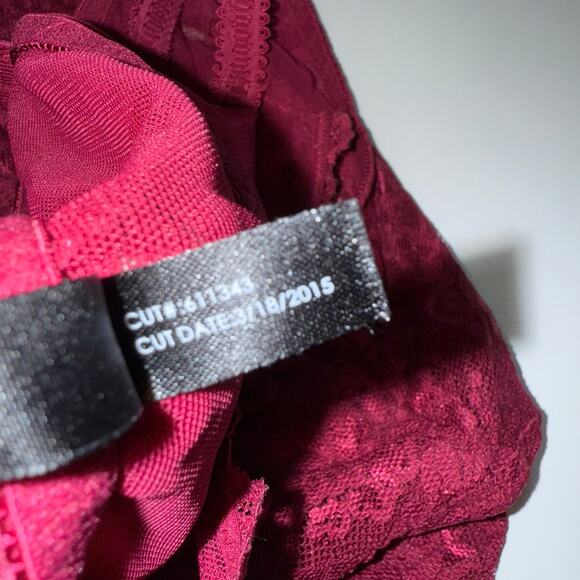 Torrid Lace Bralette Plus Size 3 3X Burgundy Wine Red Longline Wireless Lingerie - Picture 5 of 9